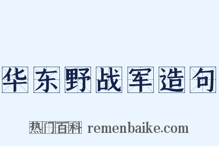 华东野战军造句是什么意思的图片